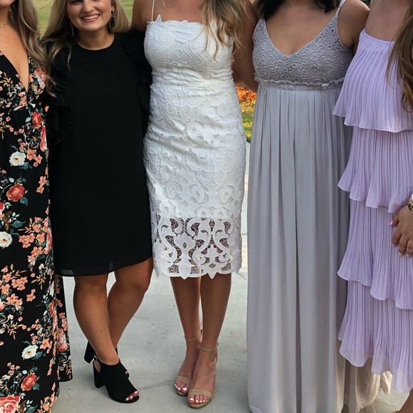 Bardot Lina Lace sheath midi dress in white - Picture 6 of 6